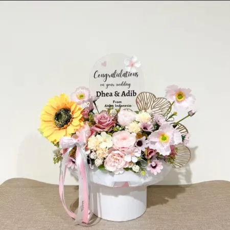 Bloom Box Akrilik Ucapan Wedding Lima Puluh Kota