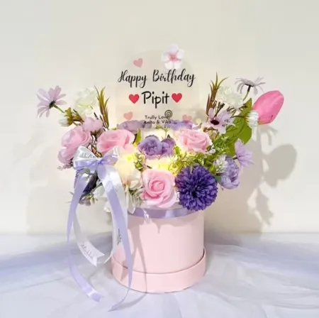 Bloom Box Akrilik Ucapan Ulang Tahun Lima Puluh Kota